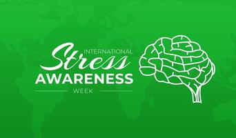 vert international stress conscience la semaine Contexte bannière illustration vecteur