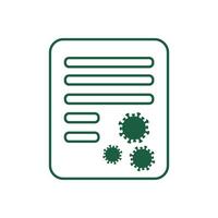 convoitise immunité greeen certificat ou passeport icône isolé vecteur