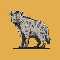 ensemble hyène personnage avec différent action pose et vues isolé sur blanc Contexte vecteur