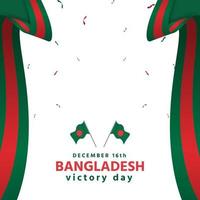 drapeau de la victoire du bangladesh belle vecteur