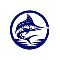 marlin pêche logo illustration vecteur