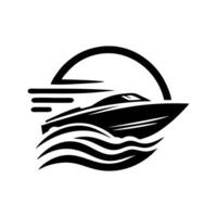 la vitesse bateau logo icône conception. la vitesse bateau illustration vecteur