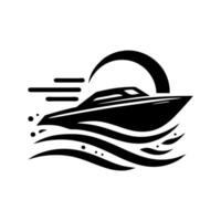 la vitesse bateau logo icône conception. la vitesse bateau illustration vecteur