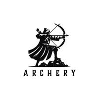 archer logo dessins concept, tir à l'arc silhouette logo dessins , archer sport logo vecteur