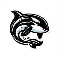 orque baleine logo conception illustration vecteur