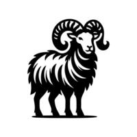 mouton logo conception. illustration de noir mouton vecteur