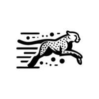 vite fonctionnement guépard animal logo. guépard logo conception vecteur