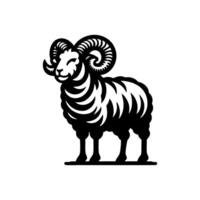 mouton logo conception. illustration de noir mouton vecteur