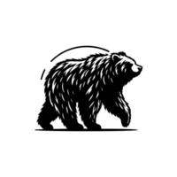 noir et blanc ours logo. ours logo conception modèle vecteur