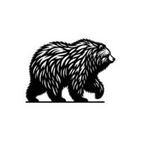 noir et blanc ours logo. ours logo conception modèle vecteur