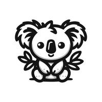 koala logo conception illustration. koala . koala icône mascotte conception vecteur