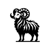 mouton logo conception. illustration de noir mouton vecteur