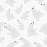 ours polaire - motif de fond. conception de modèle sans couture animale vecteur