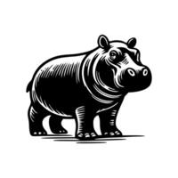 hippopotame logo conception. hippopotame logo signe vecteur
