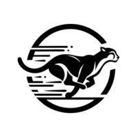 guépard logo.running guépard animal logo vecteur