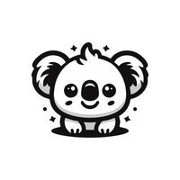 koala logo conception illustration. koala . koala icône mascotte conception vecteur