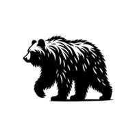 noir et blanc ours logo. ours logo conception modèle vecteur