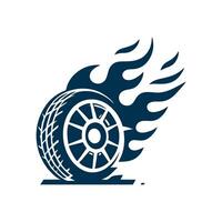 pneu logo. pneus logo conception modèle. silhouette roue vecteur