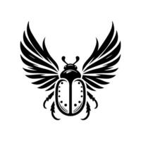 klaxon scarabée logo conception. klaxon scarabée logo illustration. vecteur