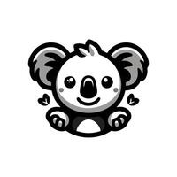 koala logo conception illustration. koala . koala icône mascotte conception vecteur