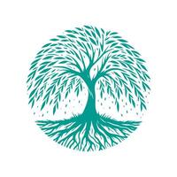 racine arbre logo. racine de le arbre logo symbole illustration conception, chêne arbre ancien logo conception vecteur