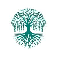 racine arbre logo. racine de le arbre logo symbole illustration conception, chêne arbre ancien logo conception vecteur