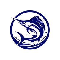 marlin pêche logo illustration vecteur