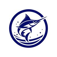 marlin pêche logo illustration vecteur