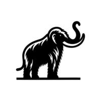 mammouth animal logo conception. dure noir mammouth conception. illustration conception vecteur