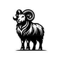 mouton logo conception. illustration de noir mouton vecteur