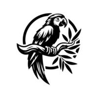 perroquet logo conception ara illustration. perroquet logo conception vecteur
