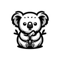 koala logo conception illustration. koala . koala icône mascotte conception vecteur