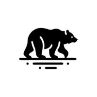 noir et blanc ours logo. ours logo conception modèle vecteur