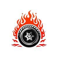 pneu logo. pneus logo conception modèle. silhouette roue vecteur