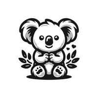 koala logo conception illustration. koala . koala icône mascotte conception vecteur