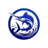 marlin pêche logo illustration vecteur