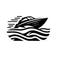 la vitesse bateau logo icône conception. la vitesse bateau illustration vecteur