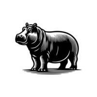hippopotame logo conception. hippopotame logo signe vecteur