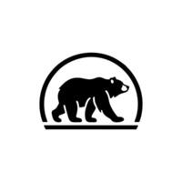 noir et blanc ours logo. ours logo conception modèle vecteur