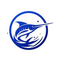 marlin pêche logo illustration vecteur