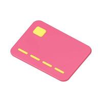 débit crédit carte bancaire Plastique outil en ligne achats financier commande Paiement 3d icône vecteur