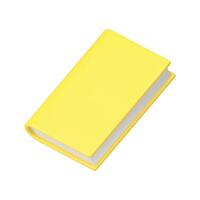 Littérature livre Jaune couverture papier cahier de texte littéraire encyclopédie connaissance 3d icône réaliste vecteur