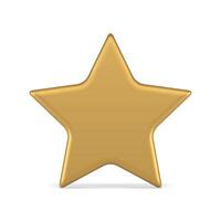 d'or étoile métallique prime badge meilleur récompense retour d'information taux gagnant premier endroit 3d icône vecteur