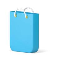 bleu achats sac papier paquet pour achat des biens vente remise vente au détail isométrique 3d icône vecteur