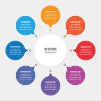 circulaire cycle infographie modèle conception avec 8 pas vecteur