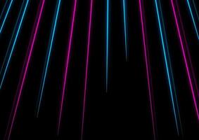 bleu violet néon laser lignes abstrait Contexte vecteur