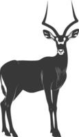 silhouette impala animal plein corps noir Couleur seulement vecteur