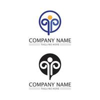 logo de personnes, équipe, succès, travail de personnes, groupe et communauté, vecteur de logo d'entreprise et d'entreprise et soins de conception, icône de la famille logo de réussite