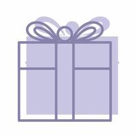 icône de boîte cadeau blue.eps vecteur
