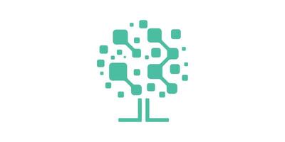 logo conception numérique arbre, moderne, arbre technologie. logo conception icône, symbole, , Créatif idée. vecteur